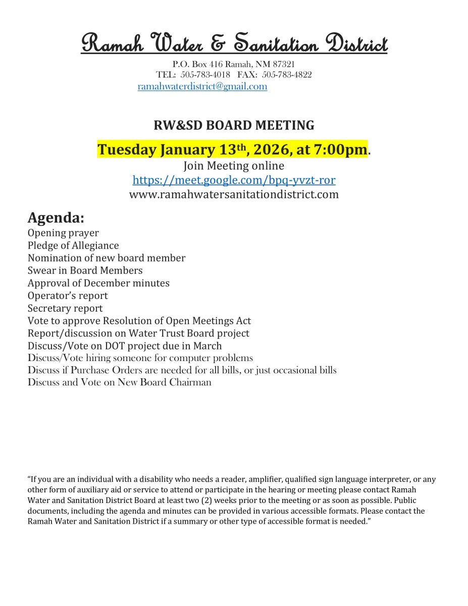 january 13, 2026 agenda